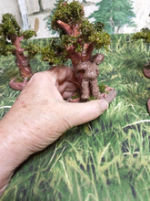 Load image into Gallery viewer, Tree Statuette with Peeping Sasquatch