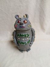 Load image into Gallery viewer, Gray "Butz " Monster Coin Cache Jar