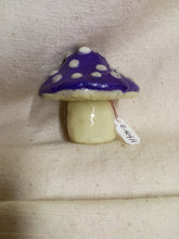 Load image into Gallery viewer, Purple Mushroom Shaped Decorative Stash Jar