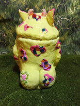 Load image into Gallery viewer, Yellow "Butz" Monster Coin Cache Jar