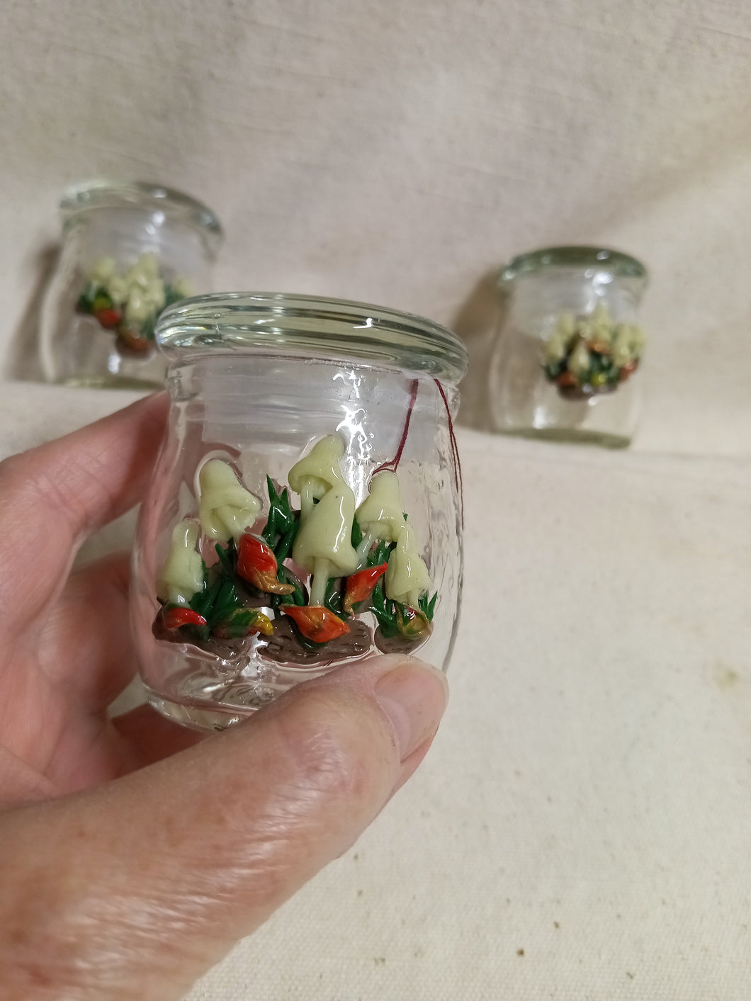 Mushroom Field Decorative Jar