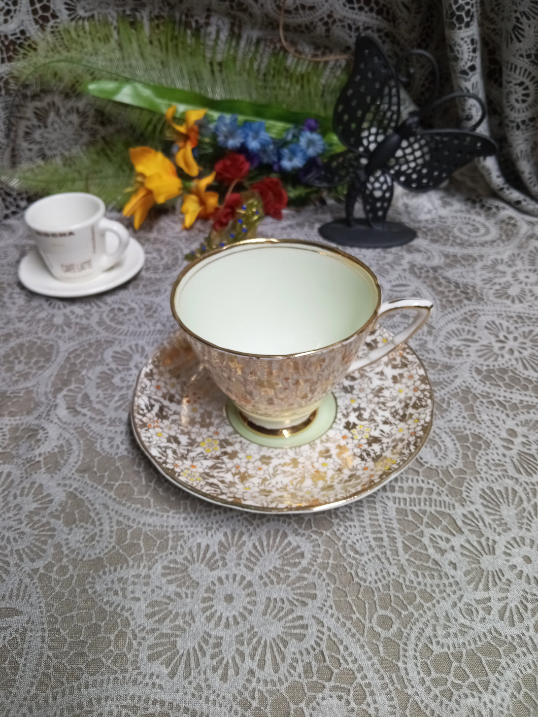 Vintage Royal Stafford Bone China Tea Cup and Saucer