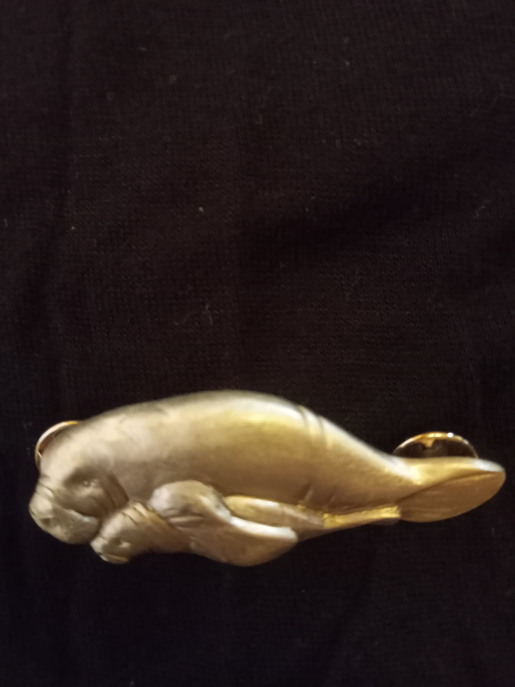 Mother Manatee Cradling Baby Manatee Lapel Pin