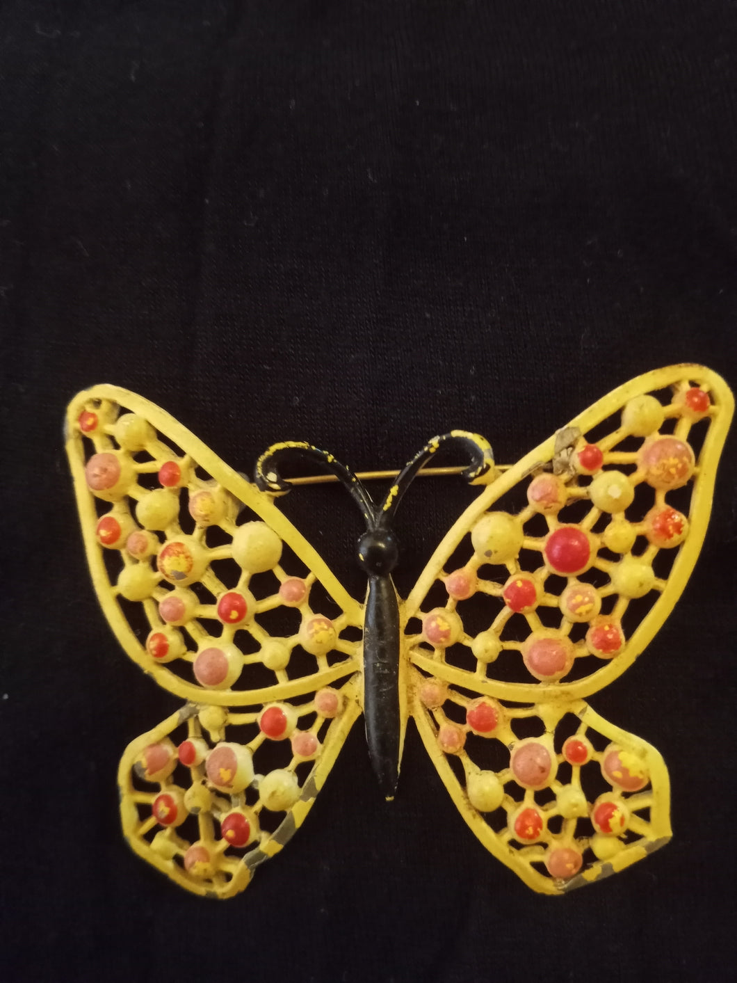 Vintage Enamel Butterfly Brooch