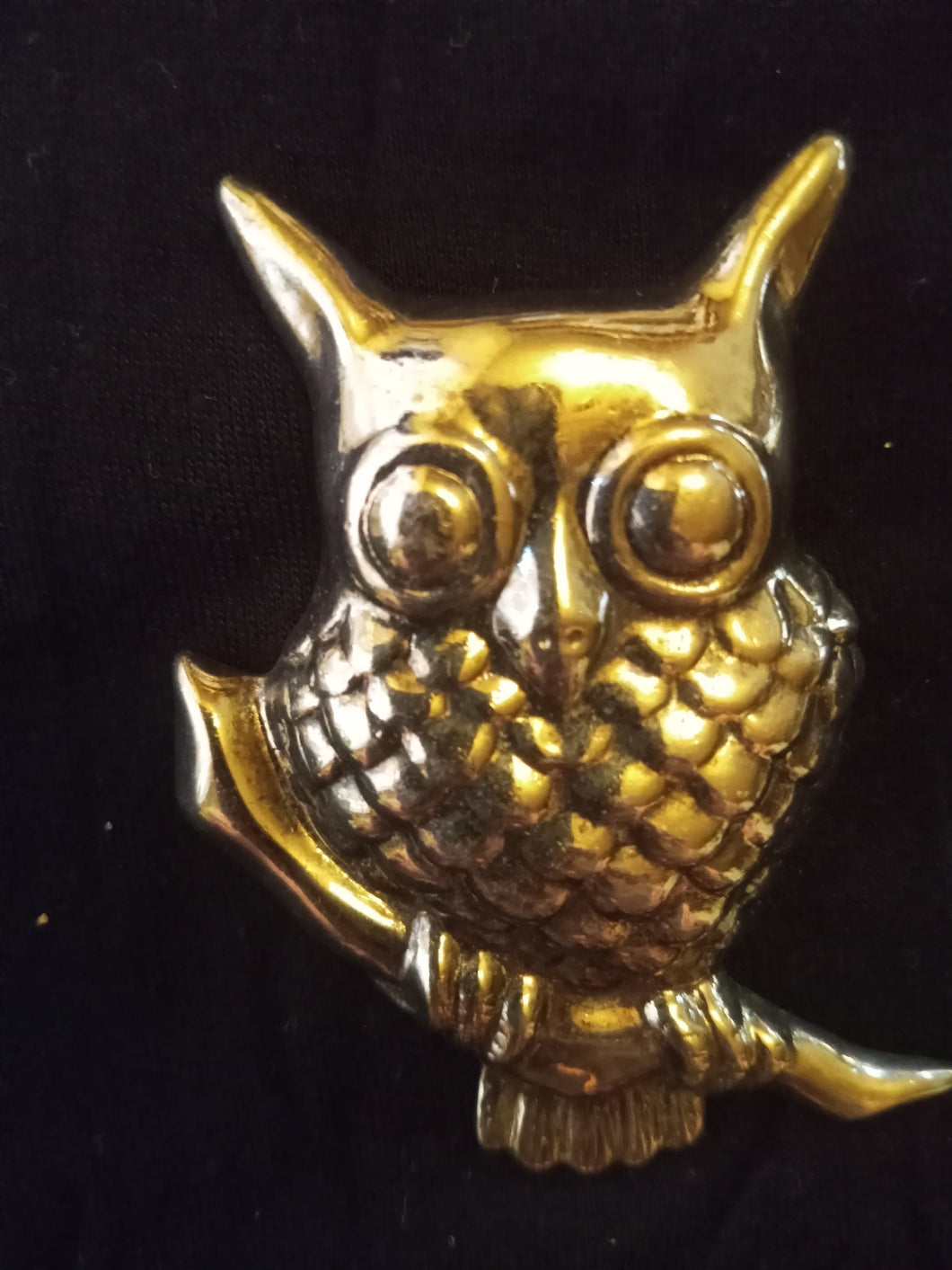 Vintage Sterling Silver Winking Owl Pendant
