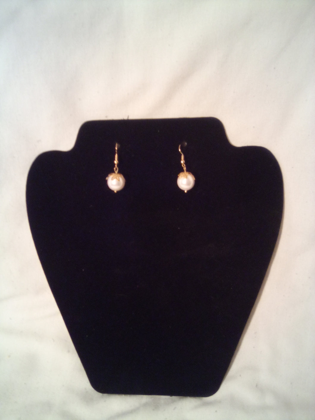 Pearl with gold accent earrings